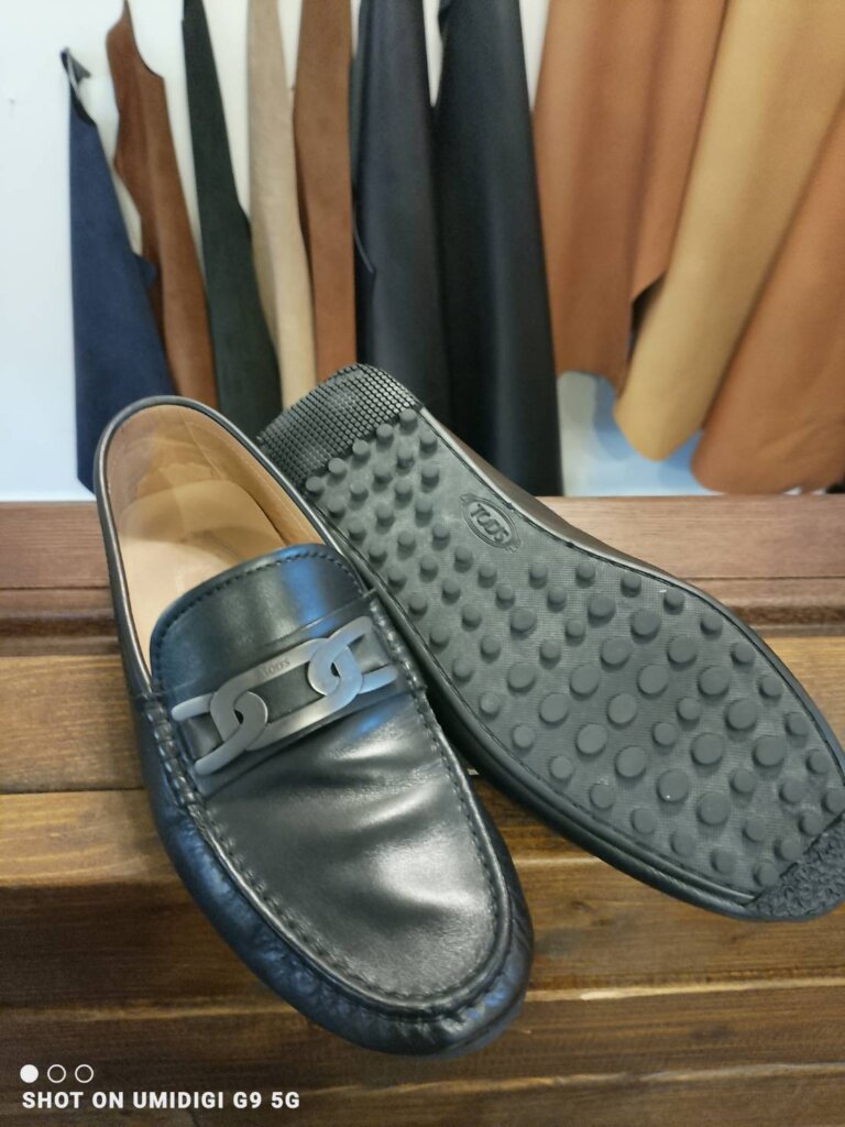 トッズ ドライビングシューズ 修理後|かかと補強で削れを防止し耐久性が向上 横浜