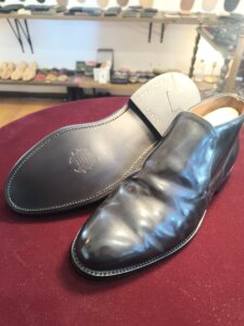 Aldenのレザーオールソール交換修理後の仕上がり