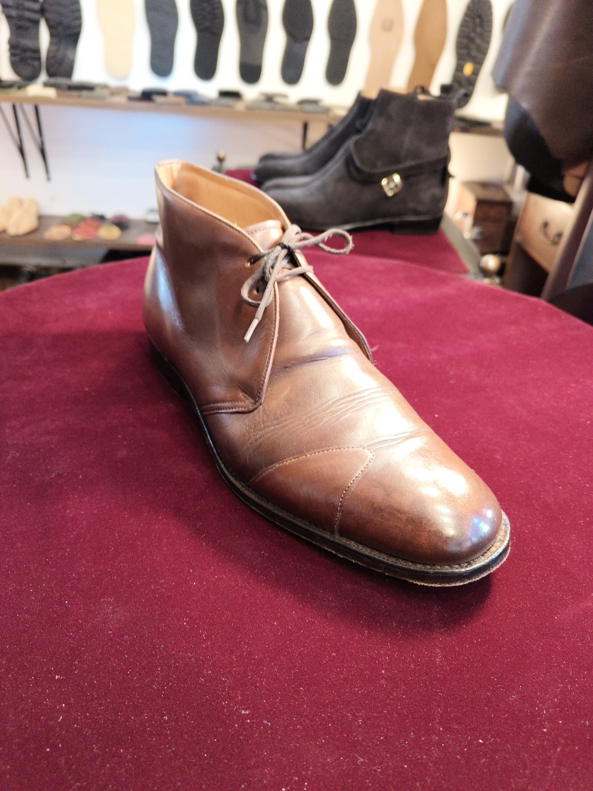 Church's Custom Grade 革破れ 修理 アフター 横浜 靴修理 靴修理 郵送 対応