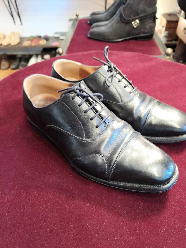 SCOTCH GRAIN 靴修理 チャールズパッチ補修と履き口 ライニング修理後 横浜 靴修理 郵送 靴修理