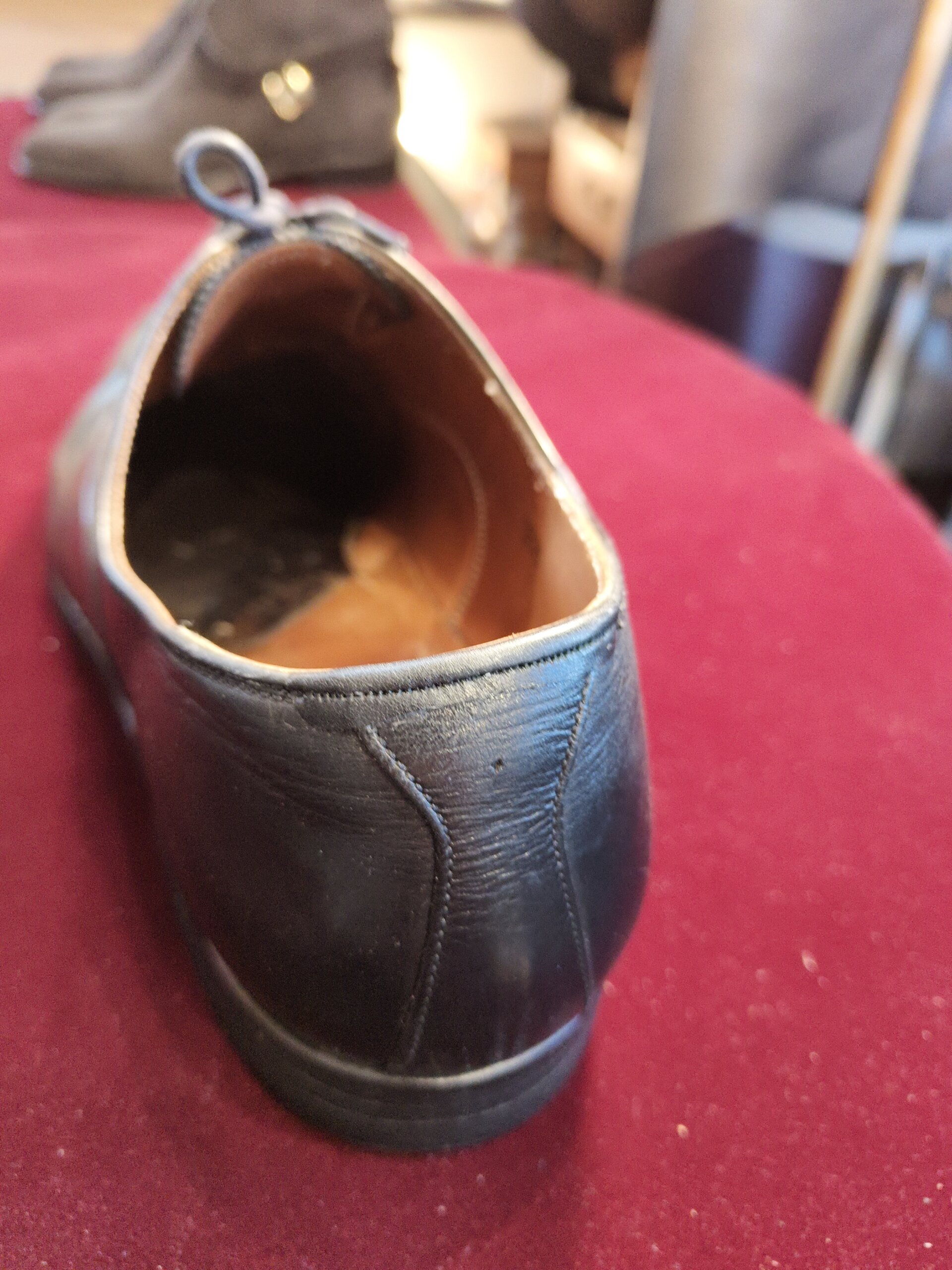 SCOTCH GRAIN チャールズパッチ補修後 内側ライニングの修復状態 アフター 横浜 靴修理 郵送 靴修理