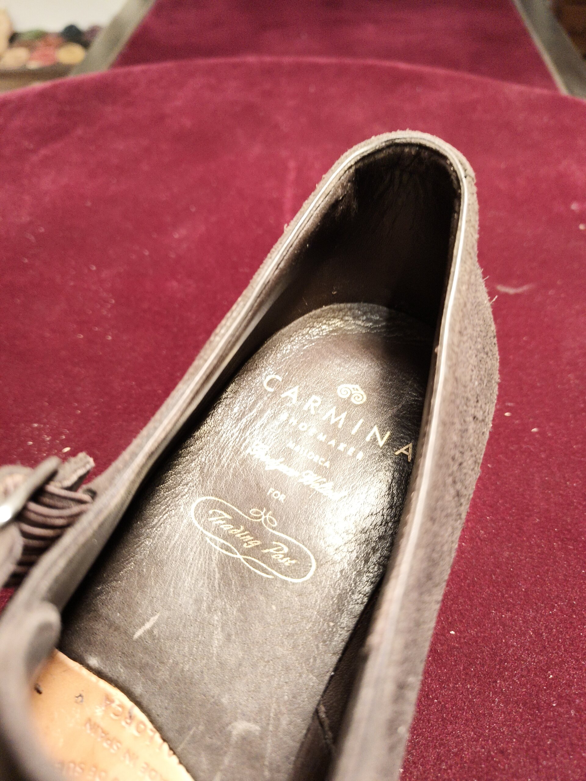 カルミナ インソールロゴ（CARMINA） オールソール修理後 横浜 靴修理 郵送対応