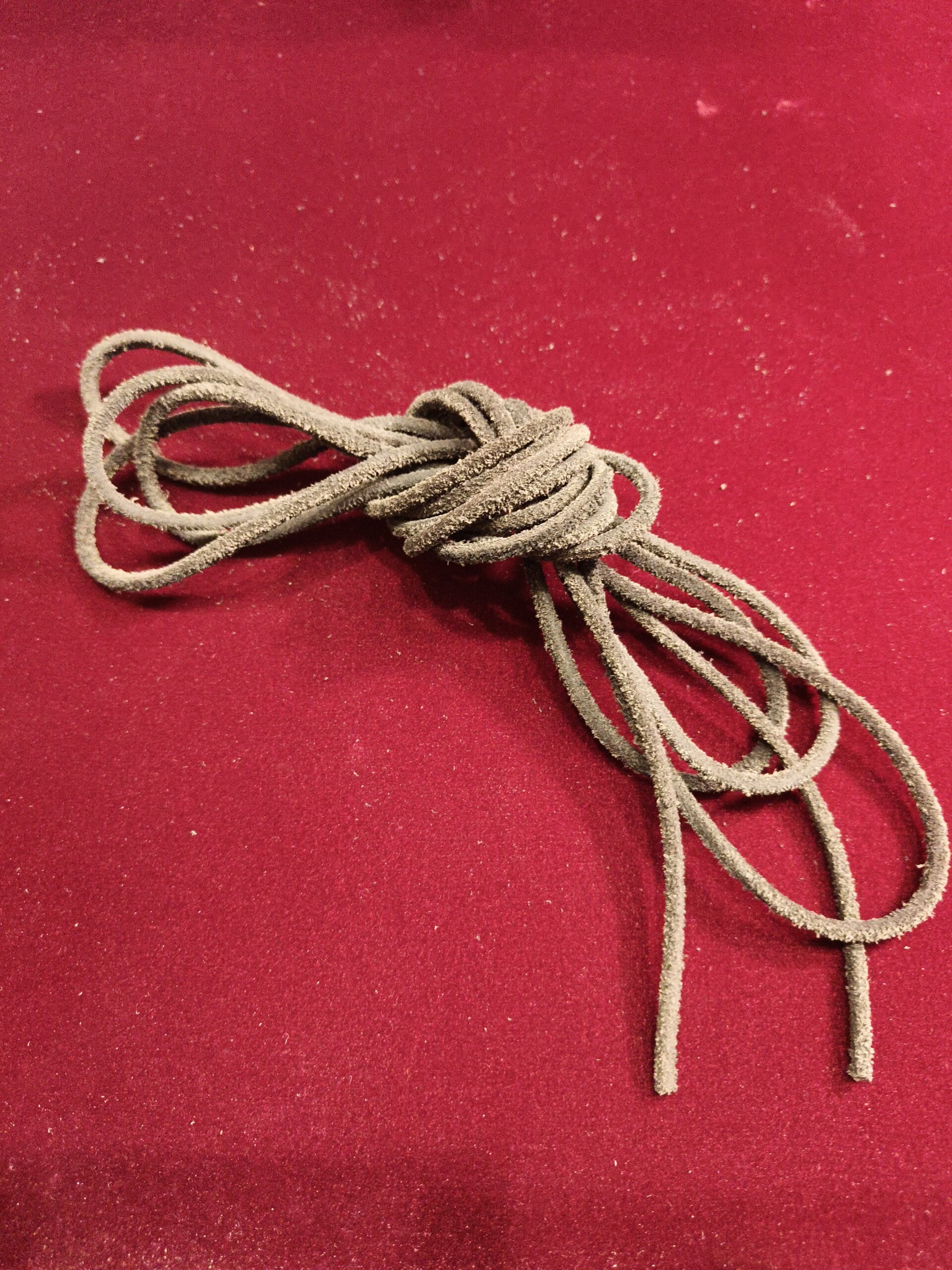 約3mmの黒の革製ブーツ用シューレース