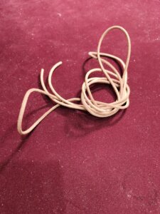 ライトブラウンの本革ブーツレース 3mm 別角度から見た商品写真