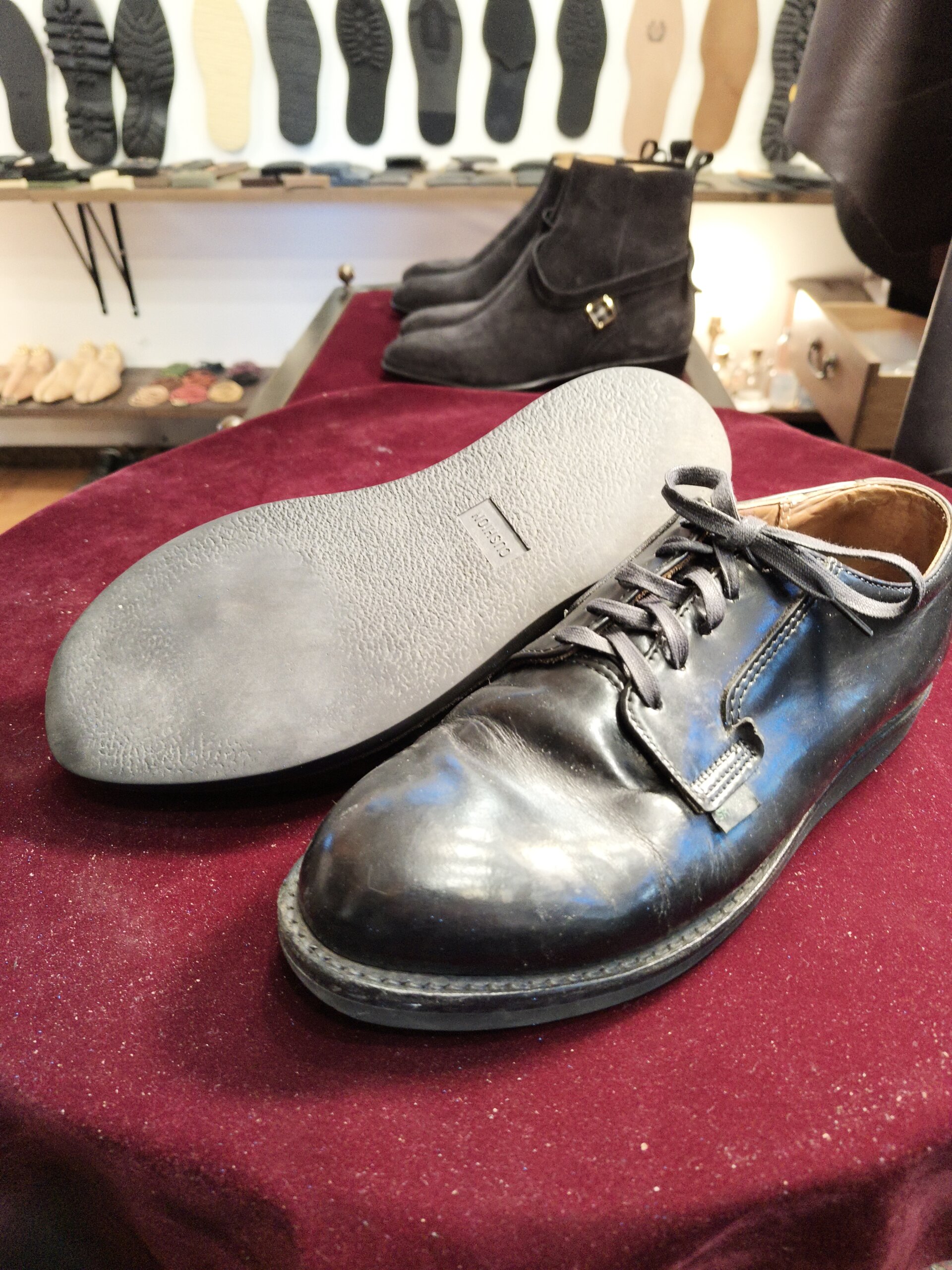 Red Wing 101 オールソール修理前 ソール摩耗の状態 横浜の靴修理