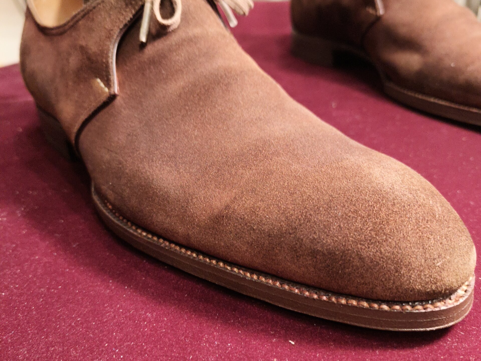 トレーディングポスト 靴修理 郵送｜オールソール修理後のつま先まわり（アフター）