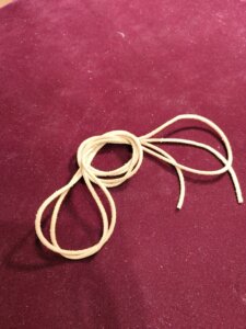 黄色の本革3mm靴紐 全体が分かる商品写真