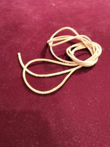 黄色の本革3mm靴紐 別角度から見た商品写真