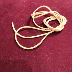 黄色の本革3mm靴紐 別角度から見た商品写真