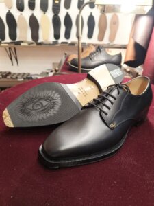 GUCCI（グッチ）の新品革靴につま先補強を施したソール先端部分の仕上がり