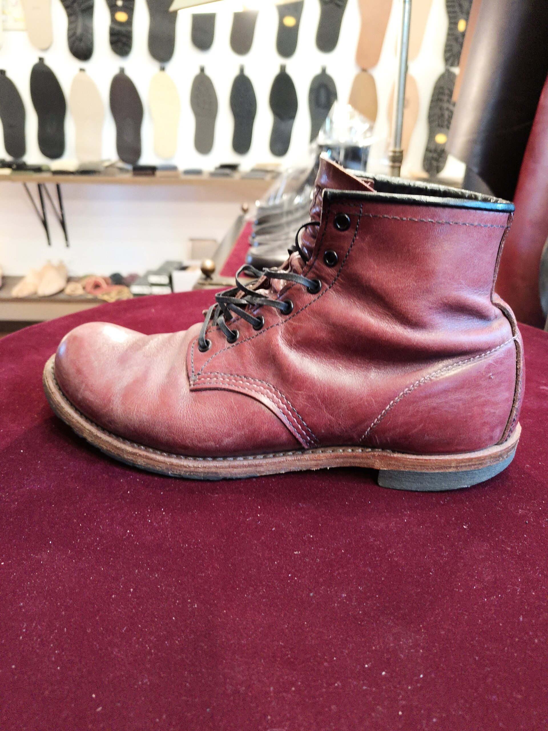 RED WING（レッドウィング）の加水分解修理とオイル入れメンテナンス前、ブーツ全体の状態