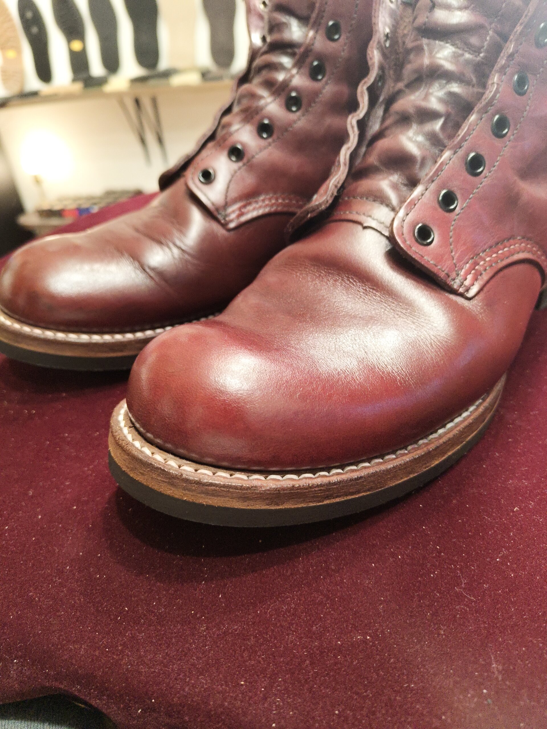 RED WING（レッドウィング）の加水分解修理後、Vibramソールへ交換した靴底の仕上がり