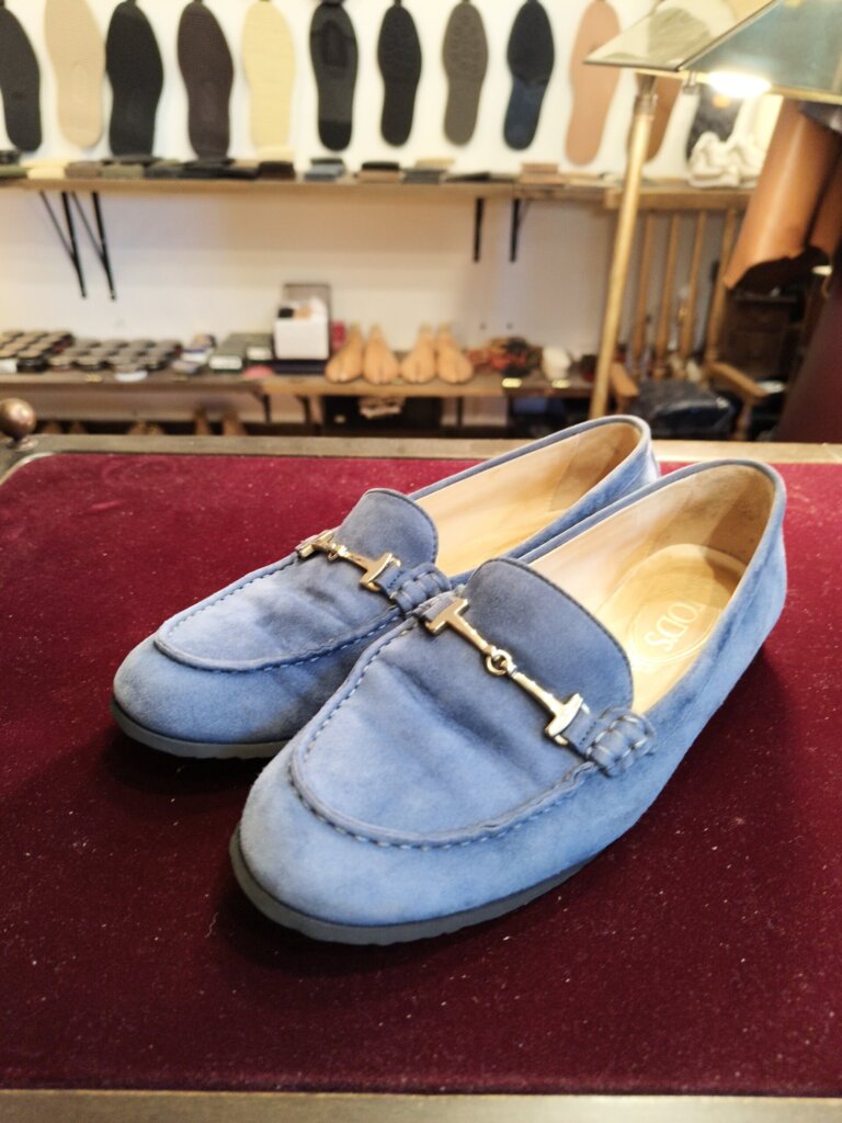 TOD'S（トッズ）のドライビングシューズをオールソール修理した後の仕上がり